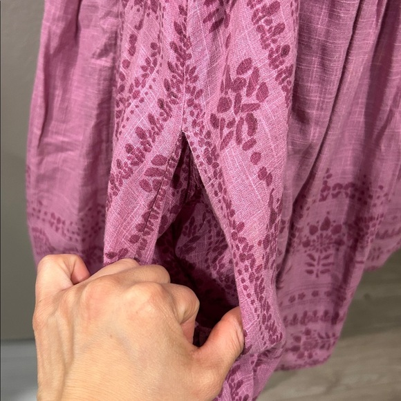 Free People Cutie Pie Romper In Azalea Combo Pink Embroidered Boho Romper Size L - Picture 5 of 16